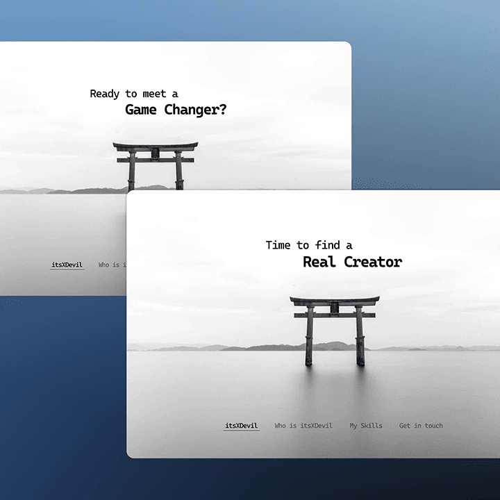 Horizontal Portfolio Website