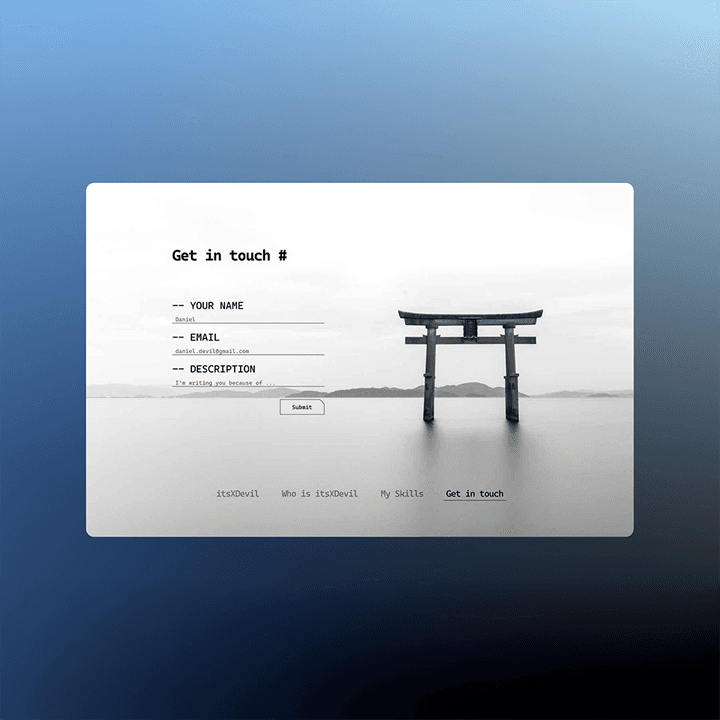 Horizontal Portfolio Website, image 3