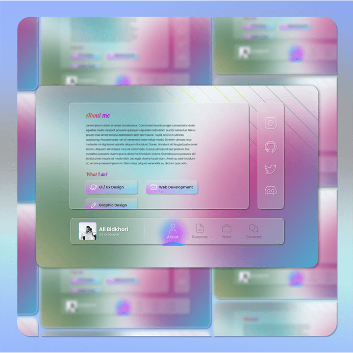 Glassmorphism Portfolio, image 3