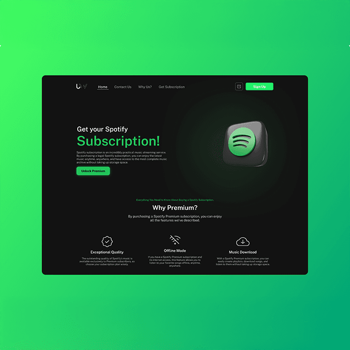 Spotify Discount Store Website